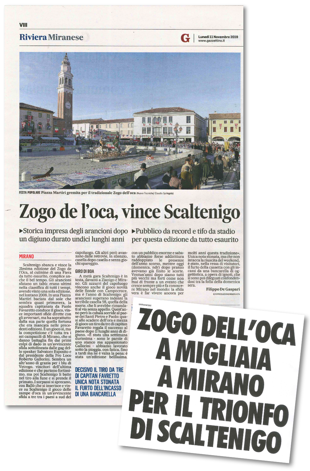 da il Gazzettino dell 11 novembre 2019